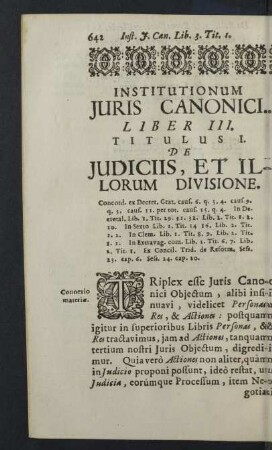 Titulus I. De Judiciis, et illorum Divisione.