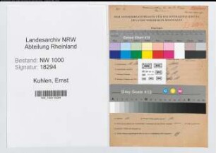 Entnazifizierung Ernst Kuhlen, geb. 12.10.1899 (Montageleiter)