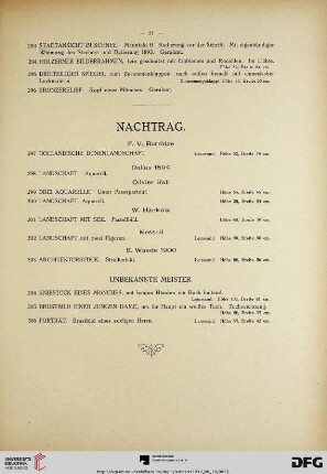 Nachtrag (Nr. 297-306)