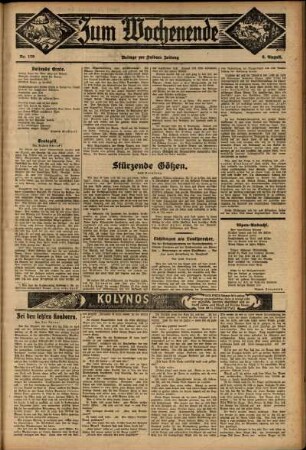 Zweite Ausgabe vom Sonntag, den 06. August 1933.