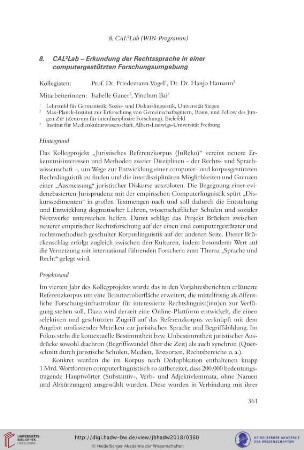 8. CAL²Lab – Erkundung der Rechtssprache in einer computer-gestützten Forschungsumgebung