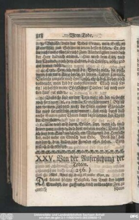 XXV. Von der Auferstehung der Todten.