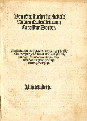 Von Bepstlicher heylickeit