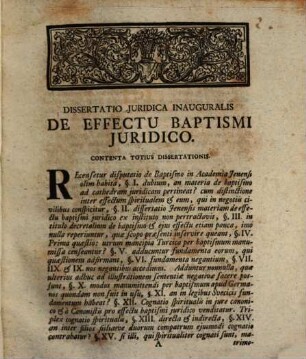 De effectu baptismi iuridico