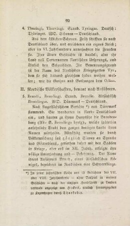 II. Nordische Völkerschaften, benant nach Anführern.