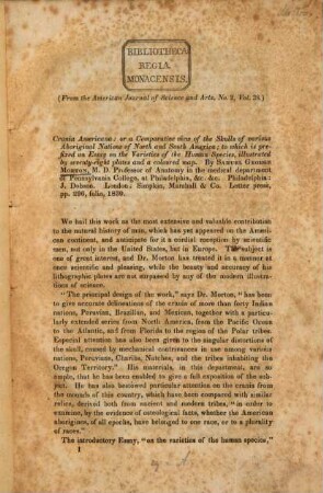 Crania Americana : or a comparatif view of the skulls of various aboriginal nations of ... America