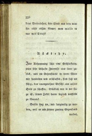 Rückkehr.