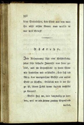 Rückkehr.