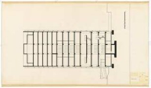 Hochschulbibliothek, Karlsruhe Neubau: Normalschnitt, 1:100