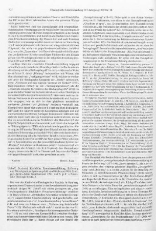 791-793 [Rezension] Uphoff, Berthold, Kirchliche Erwachsenenbildung