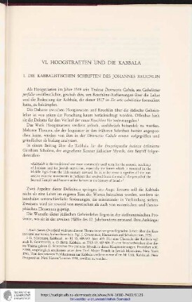VI. Hoogstraeten und die Kabbala