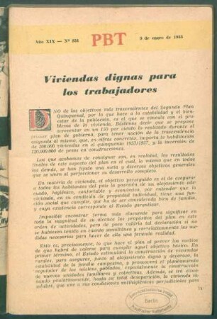 Viviendas dignas para los trabajadores
