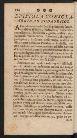 Epistola Consolatoria Ad Podagricos.