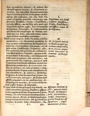 Sacra Congregatione Concilii Salisburgen. Capitulationum. : Inter Celsissimum Archiepiscopum, & Principem Salzburgi. Et Reuerendiss. Capitulum Metropolitanae. Summarium