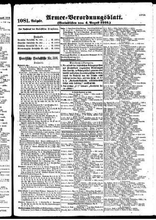 1081.Ausgabe. Freitag, 4. August 1916