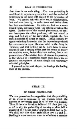 CHAPTER II. ON DIRECT PROBABILITIES.