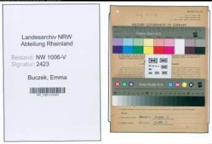 Entnazifizierung Emma Buczek , geb. 28.08.1906 ()