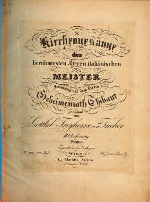 Kirchengesänge der berühmtesten älteren italiänischen Meister, 2