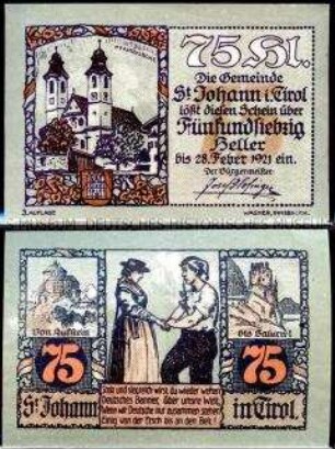 St. Johann, Tirol 75 Heller