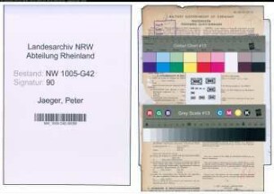 Entnazifizierung Peter Jaeger , geb. 04.04.1909 (Schlosser)