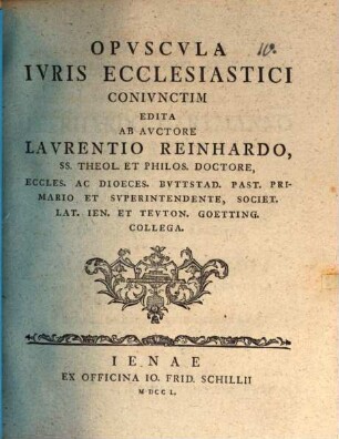 Opvscvla Ivris Ecclesiastici