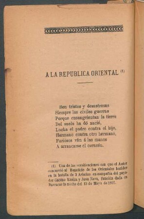 A la República Oriental
