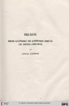 Erklärung einiger Kunstwerke der kaiserlichen Ermitage und anderer Sammlungen