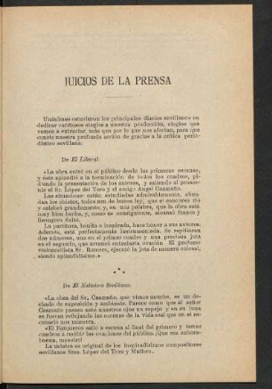 Juicios de la prensa