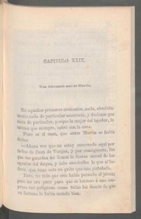 Capítulo XXIX. - Una travesura más de Martin.