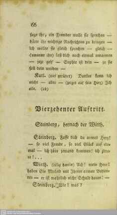 Vierzehenter Auftritt