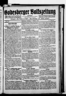 Godesberger Volkszeitung. 1913-1933