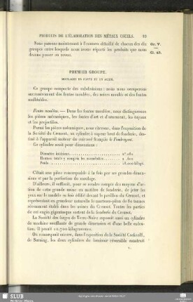 Premier Groupe. Moulages En Fonte Et En Acier