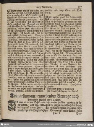 [Evangelium und Epistel am neunzehenden Sontage nach Trinitatis]