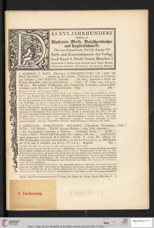 AS XVI. Jahrhundert Illustrierte Werke, Holzschnittbücher und Kupferstiche (Nr. 1 - 38)