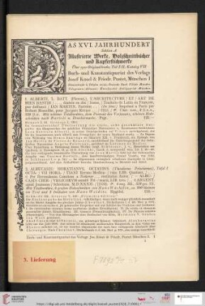 AS XVI. Jahrhundert Illustrierte Werke, Holzschnittbücher und Kupferstiche (Nr. 1 - 38)