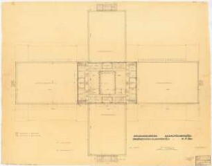 Tonfilmatelier der UFA (Universum Film AG), Potsdam-Babelsberg: Grundriss Obergeschoss 1:100