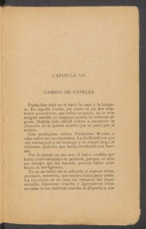 Capítulo VII - Cambio de papeles