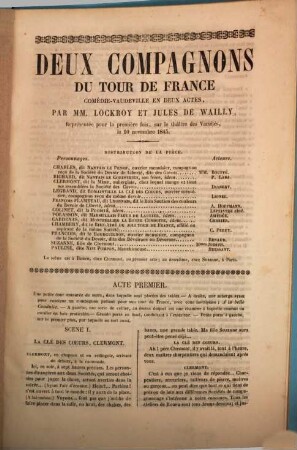 Deux compagnons du tour de France : comédie-vaudeville en 2 actes