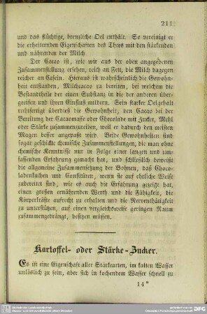 Kartoffel- oder Stärke-Zucker