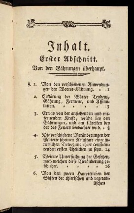 Inhaltsverzeichnis