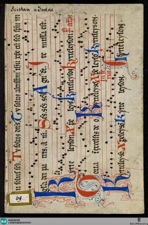 Tristrant, Fragment - Cod. Donaueschingen 69