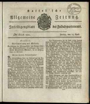 44tes Stueck, Freitag, den 13. April 1810