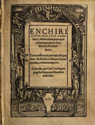 Enchiridion Militis Christiani : saluberrimis praeceptis refertum