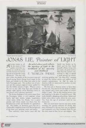 82.1925 = Nr. 342: Jonas Lie, painter of light