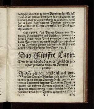 Das Fünffte Capit: Von unterscheidt der unterirdischen fettigkeit/ zu welcher Arth/ der Börnstein gehörig