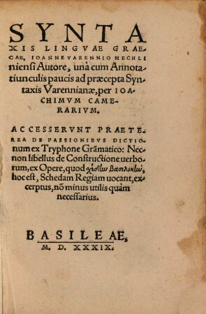 Syntaxis linguae Graecae