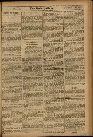 Zweite Ausgabe vom Mittwoch, den 12. November 1924.