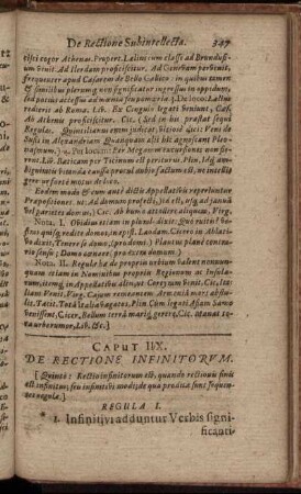 Caput IIX. De Rectione Infinitorum.