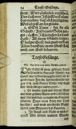 Trost-Gesänge.