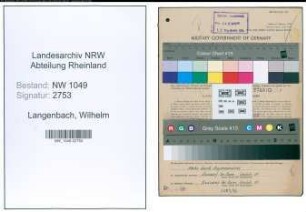 Entnazifizierung Wilhelm Langenbach , geb. 29.03.1897 (Angestellter)